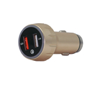 QC3.0 dual port car charger with safety hammer function-BD653